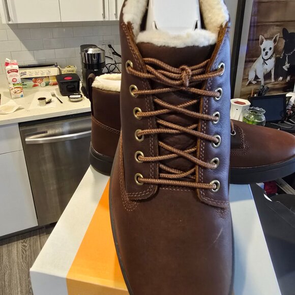 Timberland Men's Davis Square Warm Lined Chukka Rust A2G65 SZ 10.5 NEW WINTER - Picture 3 of 16